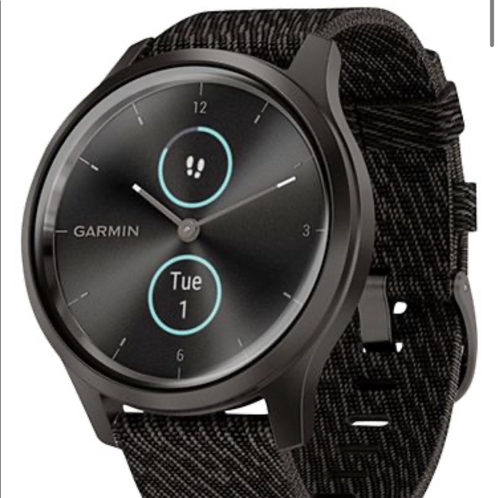 Garmin vivomove black smartwatch fitness watch